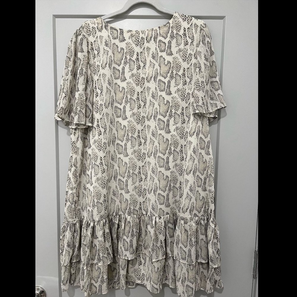 Snakeprint Shift Dress